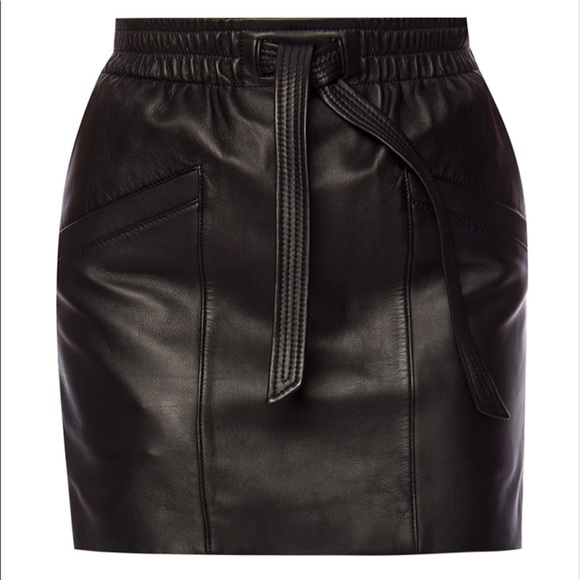 NWOT! Coach leather tie up skirt🎁 - Picture 10 of 14